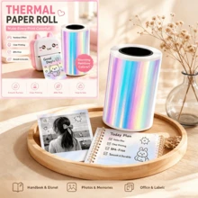 57mm Rainbow Thermal Paper Stickers Smooth Durable Self-Adhesive Mini Pocket Printer Refill For Small Business Packaging Decor, Thank You Labels, DIY Craft Projects, Compatible With PeriPage PAPERANG Poooli - View 8
