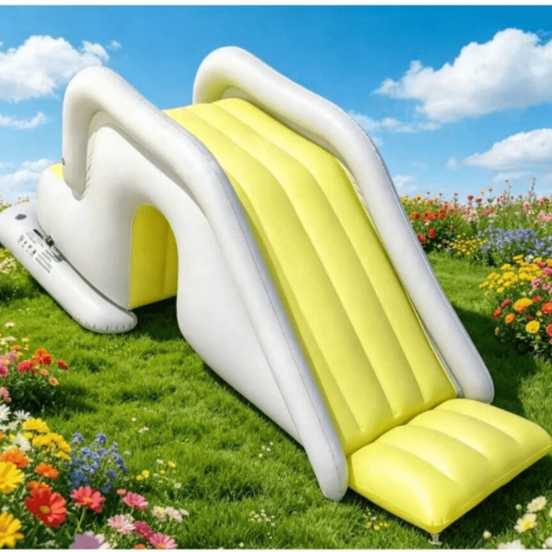 Accesorios Inflables para Piscina Tobogán Grande Antivuelco, Adecuado para Piscinas de Múltiples Tamaños - A - Ver 1