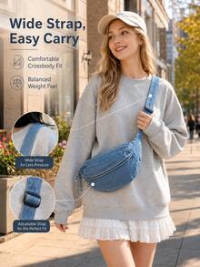 3/1pc Fashion Women's Chest Bag/Shoulder Bag/Crossbody Bag, Durable Scratch-Resistant Material, Suitable For Dating, Travel And Commuting, With Adjustable Shoulder Strap, Perfect Gift For Family, Friends Or Girlfriend - Multicolor - View 11