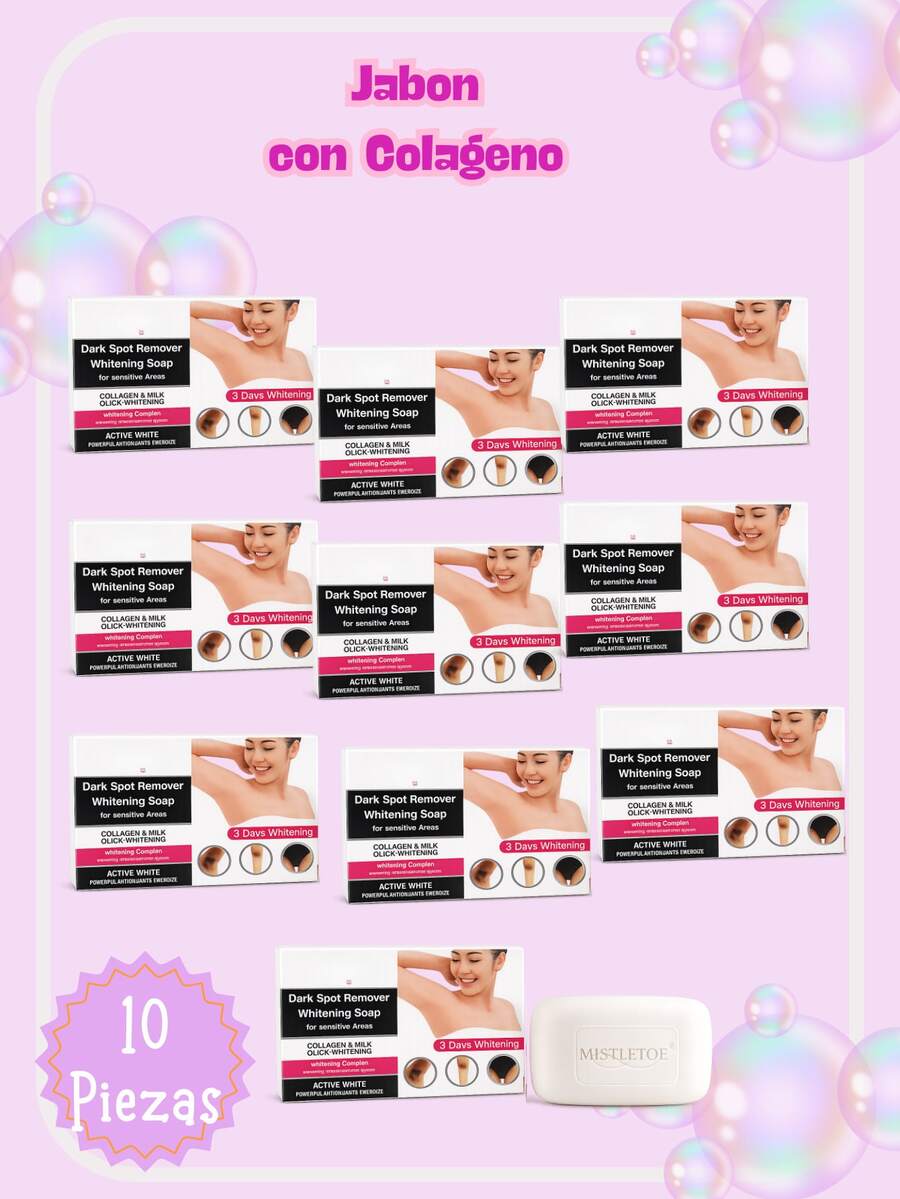 Skin Lightening Soap Whitening Armpits Knees And Sensitive Areas With Collagen Moisturizing Soap Collagen Whitening Lightening Soap Lech Aichun Beauty Body And Facial Lightening Soap Removes White Spots - 10 件 - 查看 1