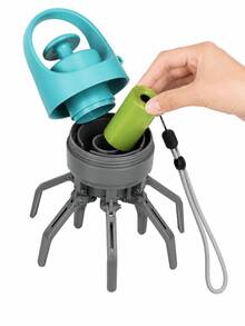 Portable Dog Poop Scooper With Built-In Bag Dispenser, Lightweight Claw Pet Waste Picker For Walks, Parks & Outdoor Cleanup - Green - View 2