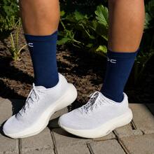 Adult Polyamide Running Socks With 3D Cuff, Breathable, Thermal Comfort, High Performance, Spinning, Cycling - 藏蓝色 - 查看 2