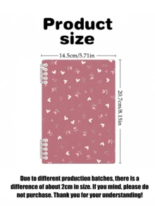 Bohemian Floral Heart Spiral Notebook With Perforated Pages And Soft Cover – Pink. Suitable For School, Office, Journaling And Gifting; Compact Size With Lined Pages, Perfect For Bullet Journaling And Planning; Ideal Teacher Gift And Back To School Season. - Multicolor - View 7
