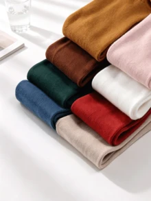 8 Pairs Girls Bowknot Tights, Soft Elastic Solid Color Leggings For Spring And Autumn - Multicolor - View 5