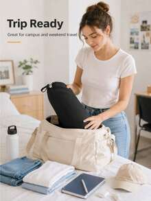 Unfilled Soft Plush Travel Pillow, Can Be Used As Storage Travel Pillow, Suitable For Travel, Travel Essentials, Vacation Accessories, Portable - Multicolor - View 11