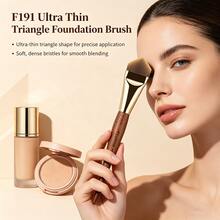 FLUFFIN F191 Ultra Thin Triangle Foundation Brush Luxury Professional Cream Foundation Makeup Tool High-End Copper Pipe Rosewood Handle - Redwood - View 5