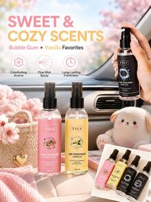 100ml Air Freshener Spray, Jasmine & Sea Breeze Fragrance, Long-Lasting & Aromatic, Alcohol-Free Deodorizer, Suitable For Car/Bedroom/Bathroom/Office/Home, 2-In-1 Body & Hair Refresher, Fresh Fruity Scent, Ideal For Outdoor Camping & RV, Suitable As Gift For Men & Women - Multicolor - View 5