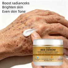 YCHZ Crema Antienvejecimiento Iluminadora con Veneno de Abeja, Contiene Veneno de Abeja y Niacinamida, Se Puede Usar en Manos, Cara y Body, Mejora la Elasticidad y Firmeza, Reduce Arrugas y Líneas Finas, Apta para Todos los Tipos de Piel - Fórmula Hipoalergénica - 60 gramos - Ver 2