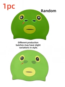Green Swim Cap, Funny Silicone Adult Swim Cap, Cute Comical Swim Cap For Large Head Circumference - 帽子 - 查看 9