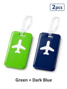 This Luggage Tag Features A Stylish Design With A Prominent Airplane Icon, Vibrant Colors, And High Visibility. It's An Essential For Cruise Travel And Also Perfect For Airport Check-In Or Carry-On Luggage. The Product Comes With A Durable And Flexible PVC Strap, Suitable For Both Men And Women, With Reliable Quality. - Multicolor - View 18