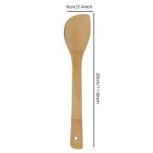 6件套竹制烹饪用具套装 - 包括汤勺、滤网、锅铲和炒锅铲 - 适用于不粘锅和炒锅 - 彩色 - 查看 10
