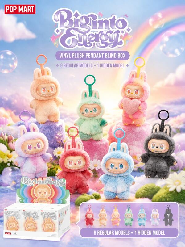 POP MART THE MONSTERS High Energy Series Vinyl Plush Keychain Blind Box: 6 Regular Designs + 1 Hidden Design. Inspired By The Chinese Five Elements Philosophy, Labubu Presents Six Positive Energy Themes, Each With Its Own Profound Meaning. Each Keychain Features A Unique Gradient Fur Color Achieved Through Random Tie-Dyeing. Made With High-Quality PVC And Polyester, These Keychains Can Be Carried With Bags For Everyday Use. A Favorite Among Celebrities, These Are The Perfect Gift For Labubu Fans And Pop Mart Collectors. Suitable For Birthdays, Christmas, And Everyday Gifts.