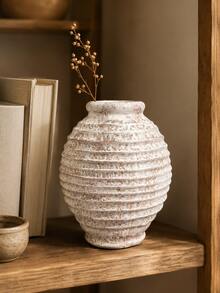 1件鄉村風條紋裝飾花瓶，復古風格，適合蘆葦草、乾燥花，農舍風桌面中心裝飾，適用於客廳書架、玄關、臥室居家裝飾 - 新款 - 查看 7