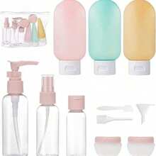 6pcs Travel Refillable Bottles, Suitable For Gel And Shampoo, Leak-Proof, Applicable For Gel, Shampoo, Lotion, Body Wash, Hand Soap And Cosmetics - Multicolor - View 9