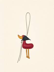 Cute Duck Bag Charm PU Leather Pendant Keychain For Handbags Backpacks Tote Bags Colorful Decorative Accessory Daily Outfit Matching Gift Idea Women Girls Fashion Accessory - Multicolor - View 12