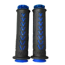 Universal Motorcycle Handlebar Grips | 22mm 24mm MX Gel Rubber Grips With CNC End Caps | Non-Slip Off-Road Motorcycle Handlebar Grips Full Set Suitable For Kawasaki Suzuki - A - View 13