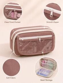 A Transparent Flip Cover 9-Layer Pencil Case, Portable Student Stationery Bag, Desktop Items And Study Stationery Storage Bag, Ba, First Day Of School - Multicolor - View 9