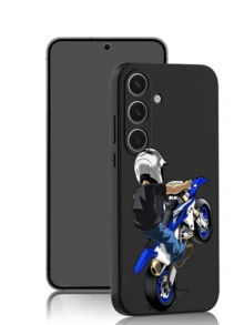酷炫機車騎士防滑防摔黑色手機保護殼，相容 iPhone、Honor、Galaxy A04e/A05s/A13/A14/A15/A34/A35/A50/A52/A53/A54/S21/S22/S23/S24/S25/S25Ultra/6A/7A/8A/12T/13T/14T - 黑色 - 查看 2