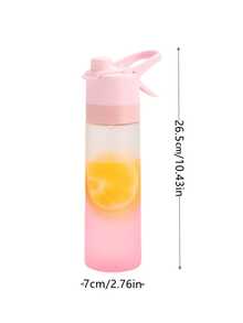 1 个 22 盎司/650 毫升渐变喷雾运动水瓶，带喷雾器，采用 PC 材料制成，便携式渐变喷雾水杯，便携式水瓶带空气喷雾翻盖，无需充电 - 非常适合办公室、学校、健身房、徒步旅行和户外活动 - 冷却喷雾功能 - 返校必备 - 彩色 - 查看 4