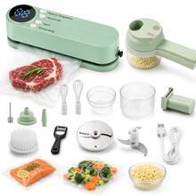 3-In-1 Digital Temp Bag Resealer, USB Rechargeable Mini Vacuum Sealer Gadget For Daily Snacks, Chips & Kitchen Storage,Chip Bag Sealer,Food Saver Machine,Coffee Storage,Kitchen Gadgets 2026,Kitchen Essentials,Coffee Bar Essentials,Dorm Room Stuff - Multicolor - View 2