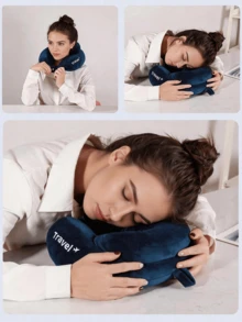 Gối ngủ trưa chữ U bằng mút mềm nhớ hình, gối đỡ đầu di động unisex, thiết yếu cho máy bay, ô tô, nhà ở, ghế tựa - Nhiều màu - Xem 9