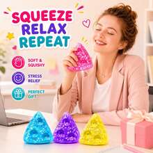 1/2Pcs Colorful Sparkling Squishy Cheese- Cheesy Squeeze This Fun, Squishy, Slow Rising Squeeze Toy, Extra Soft Square Cheese For Stress Relief - Original Sensory / Fidget Novelty Toy And Gift For Kids,Desk Accessary,Office Leisure - 彩色 - 查看 7