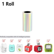 57mm Rainbow Thermal Paper Stickers Smooth Durable Self-Adhesive Mini Pocket Printer Refill For Small Business Packaging Decor, Thank You Labels, DIY Craft Projects, Compatible With PeriPage PAPERANG Poooli - View 9