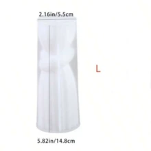 1件/2件裝 優雅歐式條紋圓柱矽膠模具，適用於DIY蠟燭、樹脂與石膏手工藝－家居裝飾手工工具 - 白色 - 查看 8