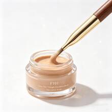 FLUFFIN F191 Ultra Thin Triangle Foundation Brush Luxury Professional Cream Foundation Makeup Tool High-End Copper Pipe Rosewood Handle - Redwood - View 3