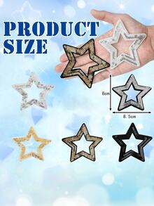 Hollow Star Sequin Applique, Sequin Embroidered Star Patch, Handmade DIY Modification Decorative Accessories, Suitable For Decorating Clothes, Shoes, Bags - Multicolor - View 6