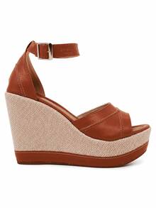 Women's High Heel Wedge Platform Sandal Various Colors Party - 駝色 - 查看 4