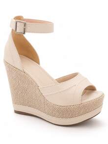 Women's High Heel Wedge Platform Sandal Various Colors Party - 離開 - 查看 2