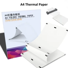 Papel Térmico para Impressora 8,5 X 11 Polegadas, 100 Folhas Tamanho Carta EUA, Compatível com Impressora Térmica Portátil M08F/A40, Papel de Impressão Dobrado com Alimentação Contínua (100 Folhas/Dobradura Contínua) - Visão 2