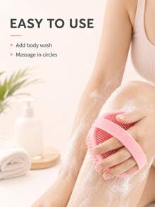 7 Stücke Set in verschiedenen Farben – Neue Silikon-Badebürste: Weiche Peeling- & Reinigungsbürste, manuelle Körperbürste, sanfte Massage-Badebürste, Badezimmer-Accessoire - Verschiedenfarbig - Übersicht 5