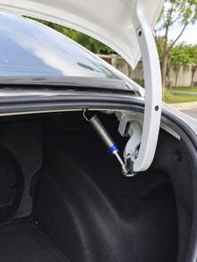 Resorte de soporte ajustable de metal azul para la tapa del maletero del automóvil, dispositivo de elevación de la tapa del maletero, accesorio automotriz esencial, adecuado para sedanes sin asistencia de elevación hidráulica, accesorio de automóvil práctico - Multicolor - Ver 6