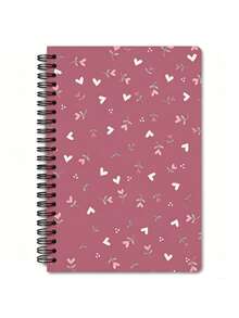 Bohemian Floral Heart Spiral Notebook With Perforated Pages And Soft Cover – Pink. Suitable For School, Office, Journaling And Gifting; Compact Size With Lined Pages, Perfect For Bullet Journaling And Planning; Ideal Teacher Gift And Back To School Season. - Multicolor - View 6