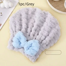 1 pieza/Toalla para el cabello súper absorbente, secado rápido del cabello húmedo, diadema, gorro, toalla de baño, toalla para cabello largo, adecuada para mujeres con cabello grueso. - Multicolor - View 14