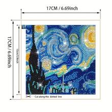 1 Set DIY Handmade Frameless Diamond Painting, Cartoon Landscape Diamond Embroidery Home Decor Wall Art - A - View 2