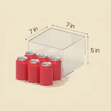 1/6 piezas Soporte de exhibición de acrílico para buffet, estante de exhibición de alimentos, adecuado para mesa de buffet, caja cúbica hueca para postres, estante de almacenamiento cúbico blanco para escritorio, adecuado para exhibición de postres y pasteles en fiestas, bodas y otras festividades, regalo de inauguración de casa - transparente - Ver 15