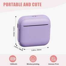 Mini Pocket Printer For Students, Portable Bluetooth Thermal Printer, Can Print Photos And Labels, Wireless High-Definition Instant Printing, Compact Learning Supplies, Birthday Christmas Gift - 彩色 - 查看 7