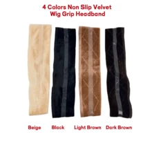 Băng đeo tóc giả nhung chống trượt có lớp lót silicone tích hợp, băng đeo tóc co giãn điều chỉnh được cho tóc giả ren, trang điểm hàng ngày, thể thao, cosplay, 4 màu, Halloween - Xem 2