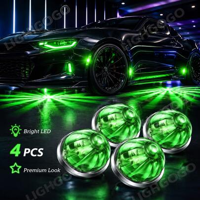 4Pcs Green Watermelon LED Marker Lights