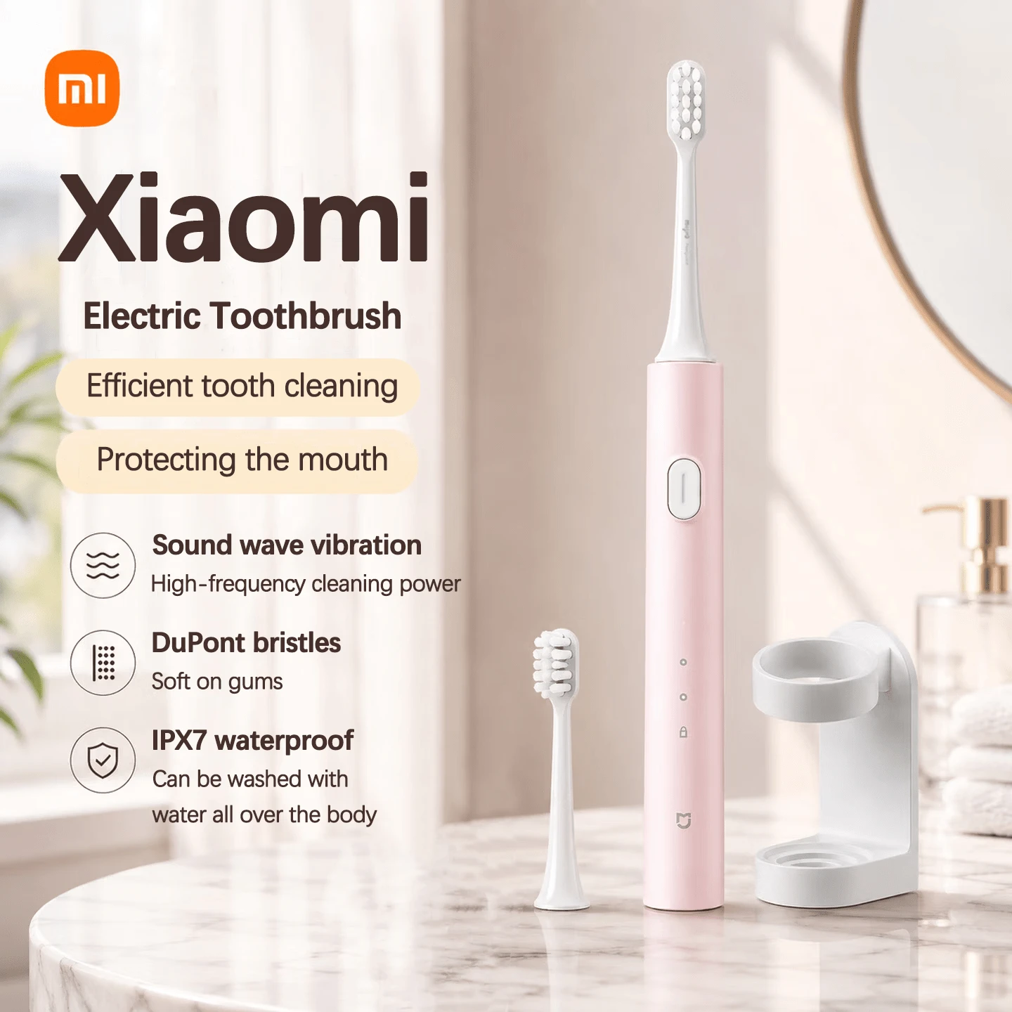 Xiaomi Mi T200 Electric Toothbrush 700mAh Lithium Battery 25 Days Use On One Charge, Sensitive Gums Sonic Toothbrush For Men And Women Home And Travel Portable - Multicolor - View 1