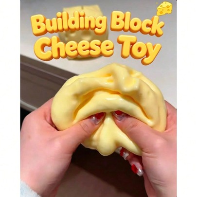 1pc-Squishy-Crispy Cheese, Squeeze Toy, ASMR Sound-Controlled Toy Soft And Malleable.Muscle Strength, Suitable For Teenagers, Adults To Relieve Stress, -Birthday Gift-Holiday Gift-Party Gift, Christmas Gift First Choice Squeeze Toy,