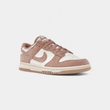 Nike Dunk Low Rose Whisper Gold Mini Swoosh (Women's) - 玫紅色 - 查看 3
