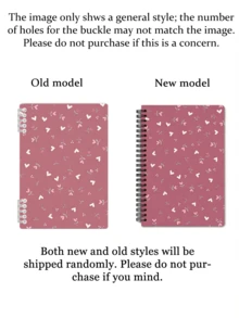 Bohemian Floral Heart Spiral Notebook With Perforated Pages And Soft Cover – Pink. Suitable For School, Office, Journaling And Gifting; Compact Size With Lined Pages, Perfect For Bullet Journaling And Planning; Ideal Teacher Gift And Back To School Season. - Multicolor - View 2