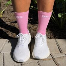 Adult Polyamide Running Socks With 3D Cuff, Breathable, Thermal Comfort, High Performance, Spinning, Cycling - Rosa - View 4