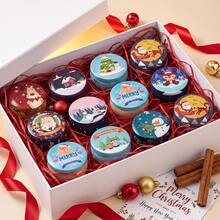 Christmas DIY Candle Making Complete Kit 44pcs, Includes 4 Christmas Pattern Candle Jars With Lids And 40pcs Full Set Of Accessories, Suitable For Making Scented Candles, Creating A Warm Holiday Atmosphere - 44pcs/4 Sets/No. 2 - View 2