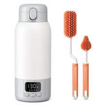 YKV Portable Baby Bottle Warmer With Cleaning Brush Set, 17oz Rechargeable Milk And Water Heater, USB-C Battery Powered With Temperature Display, Suitable For Travel, Home, Car - H111 - View 12