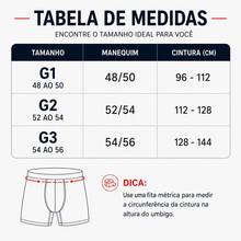 Kit 2 Cueca Boxer Plus Size Masculina Conforto Extremo Microfibra Forro Algodão G1 ao G3 - Multicolorido - Visão 6
